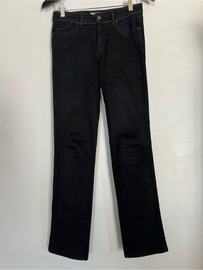 Levi’s Demi Curve Size 26 Black Slim Straight Jeans Stretch Denim Pants